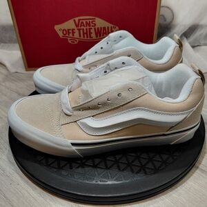NEW Vans Womens Knu Skool Low-Top Skate Shoes Theory Creme Brule Suede SIZE 8